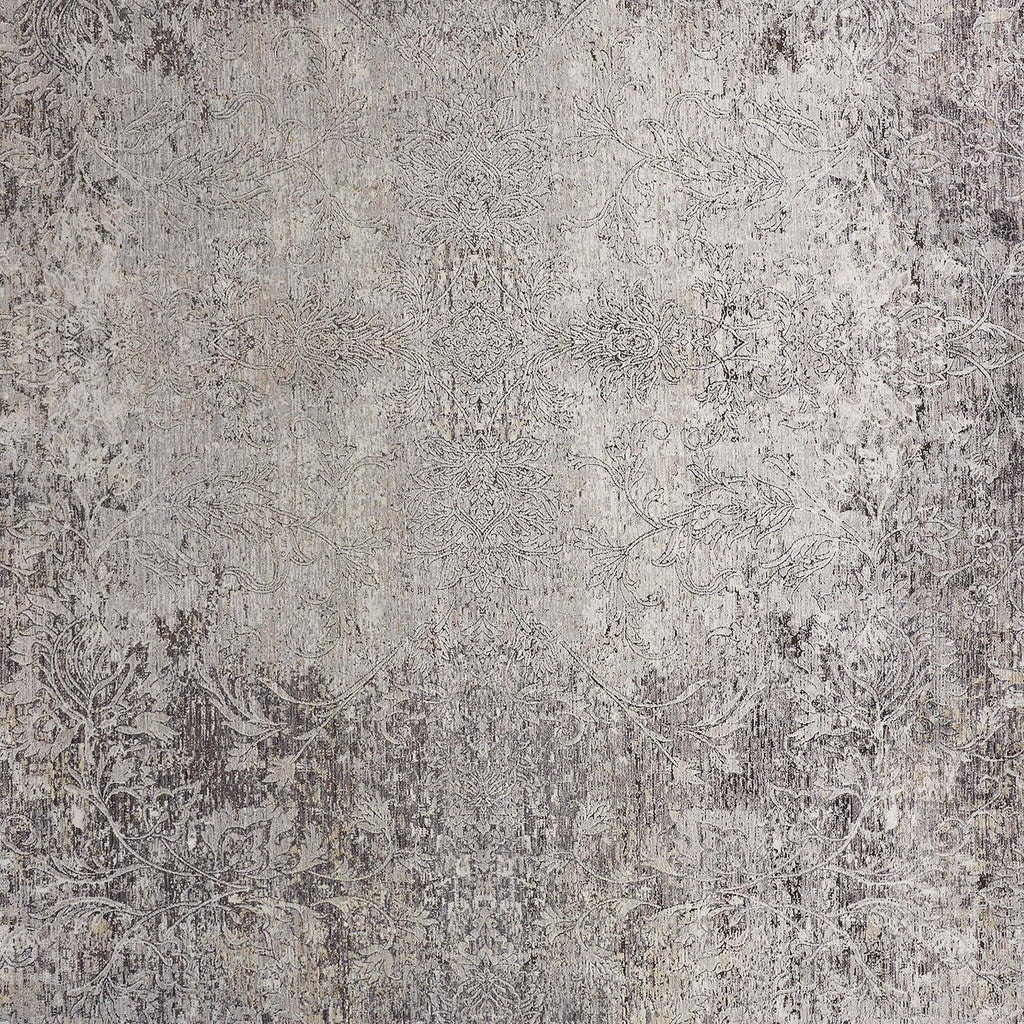 Sarrant Transitional Medallion Gray Ivory Tan Area Rug (12' x 15')