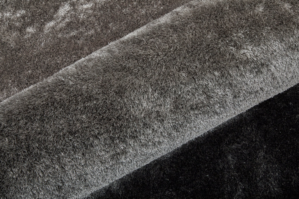 Indochine Modern Gradient Ombre Black Gray Area Rug (3'6" x 5'6")