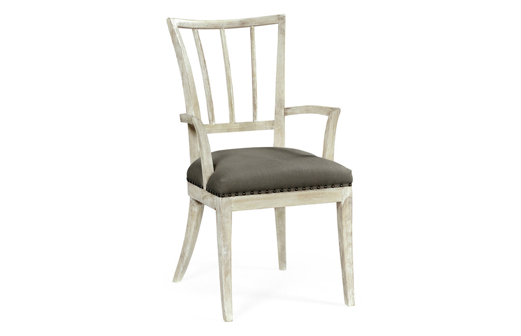 William Yeoward Uptown Classic Lucillo Washed Acacia Carver Arm Chair