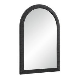 Prilly 36" Tall Arch Rectangular Mirror, Black