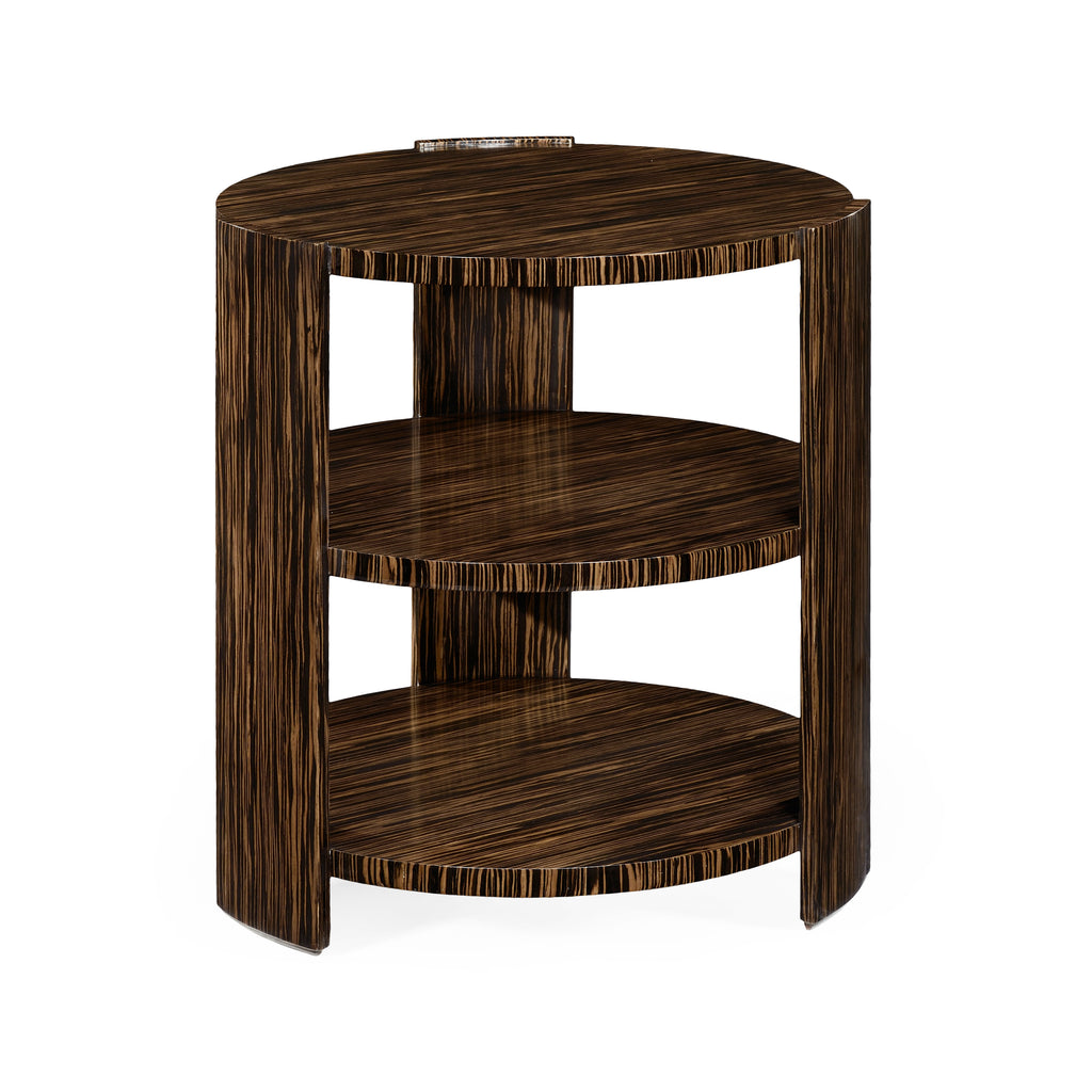 Metropolitan 3-Tier Round Wood End Table