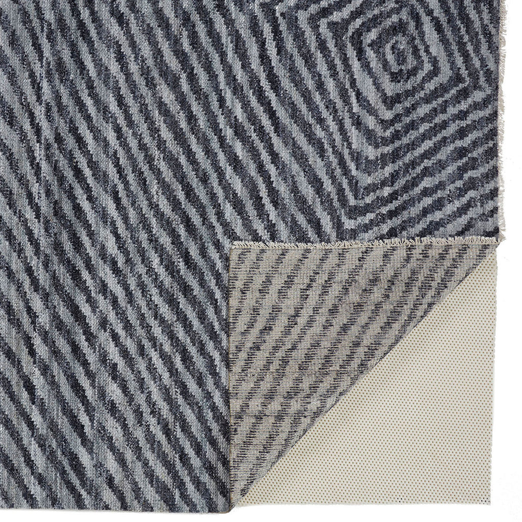 Vivien Modern Abstract Gray Blue Area Rug (5' x 8')