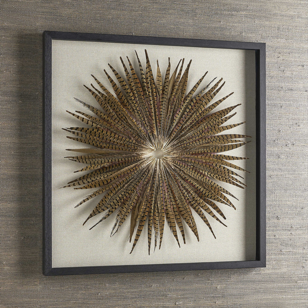 Feather Burst Shadow Box