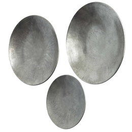Aitana Metal Wall Decor, Silver, Set of 3
