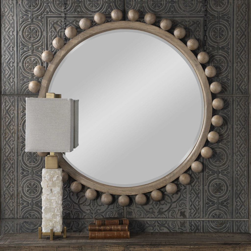 Brianza Round Mirror - 50 Natural