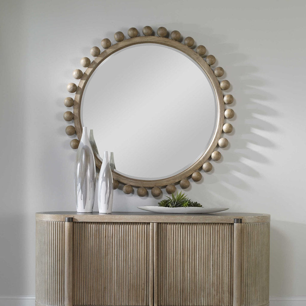 Brianza Round Mirror - 50 Natural