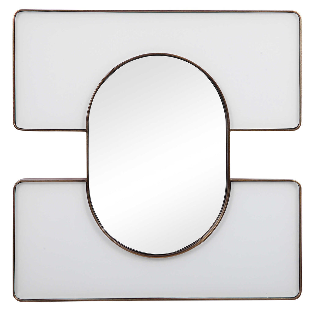 Embrace Square Mirror, 24x24 White