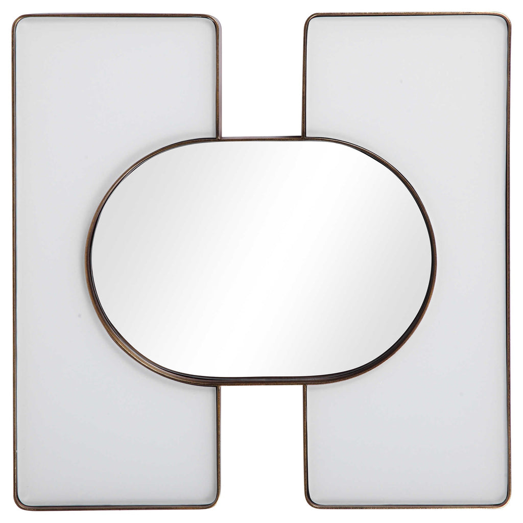 Embrace Square Mirror, 24x24 White