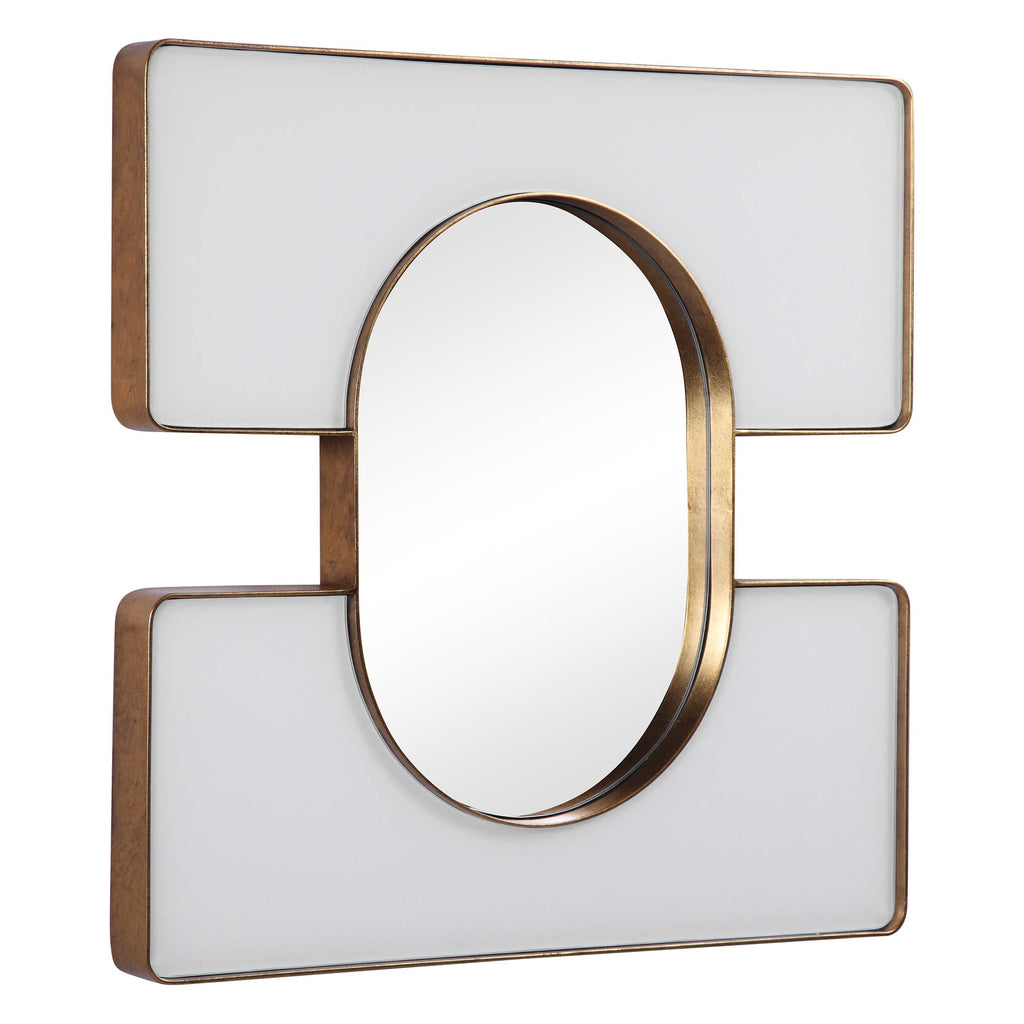 Embrace Square Mirror, 24x24 White