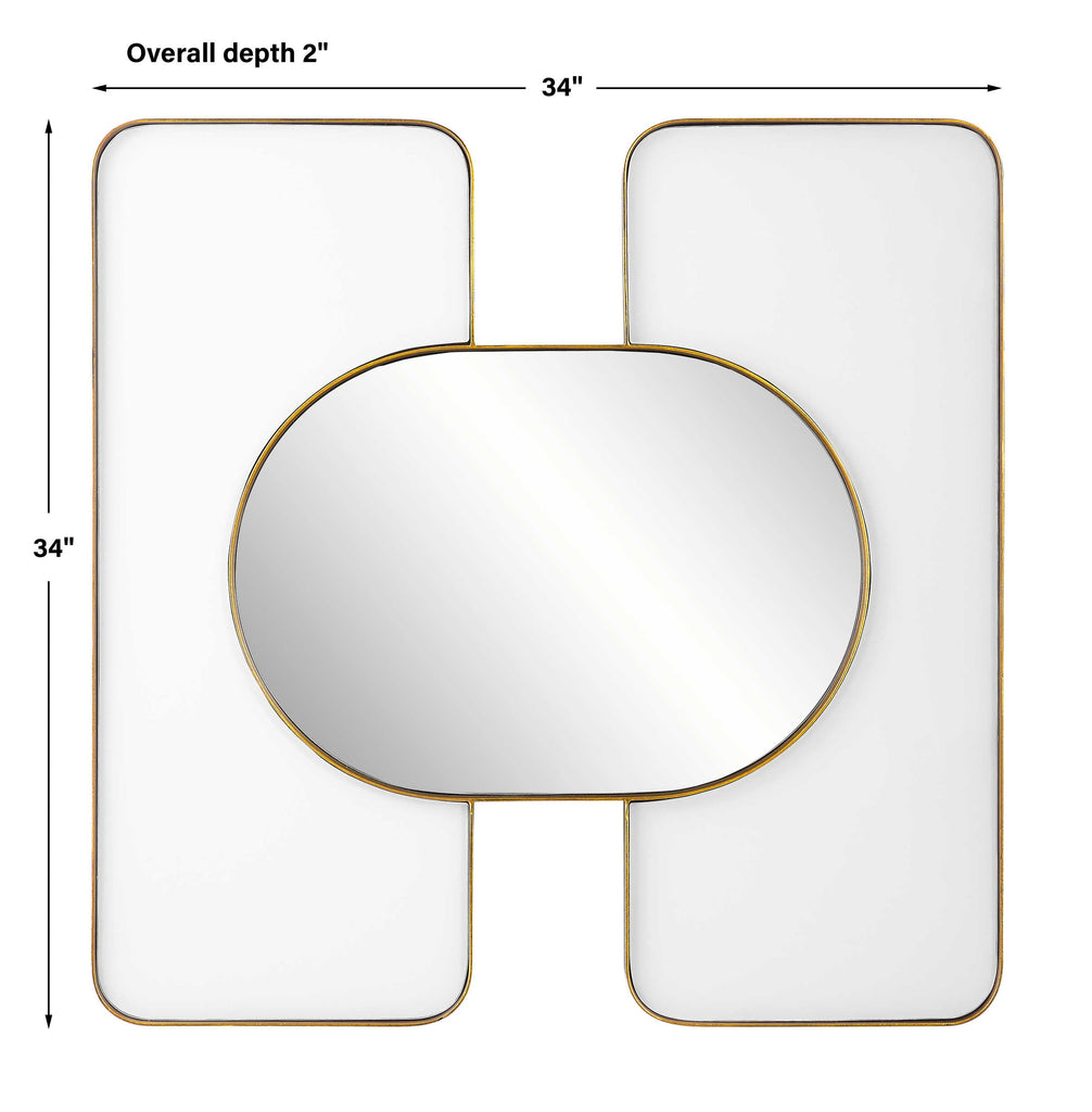 Embrace Square Mirror, 34x34 White