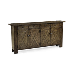 Casual Accents Dark Driftwood Narrow Credenza