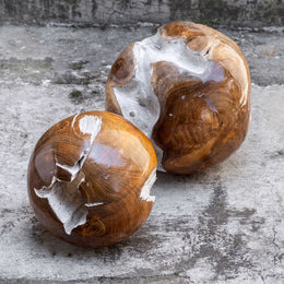 Teak Rounds, Set of 2