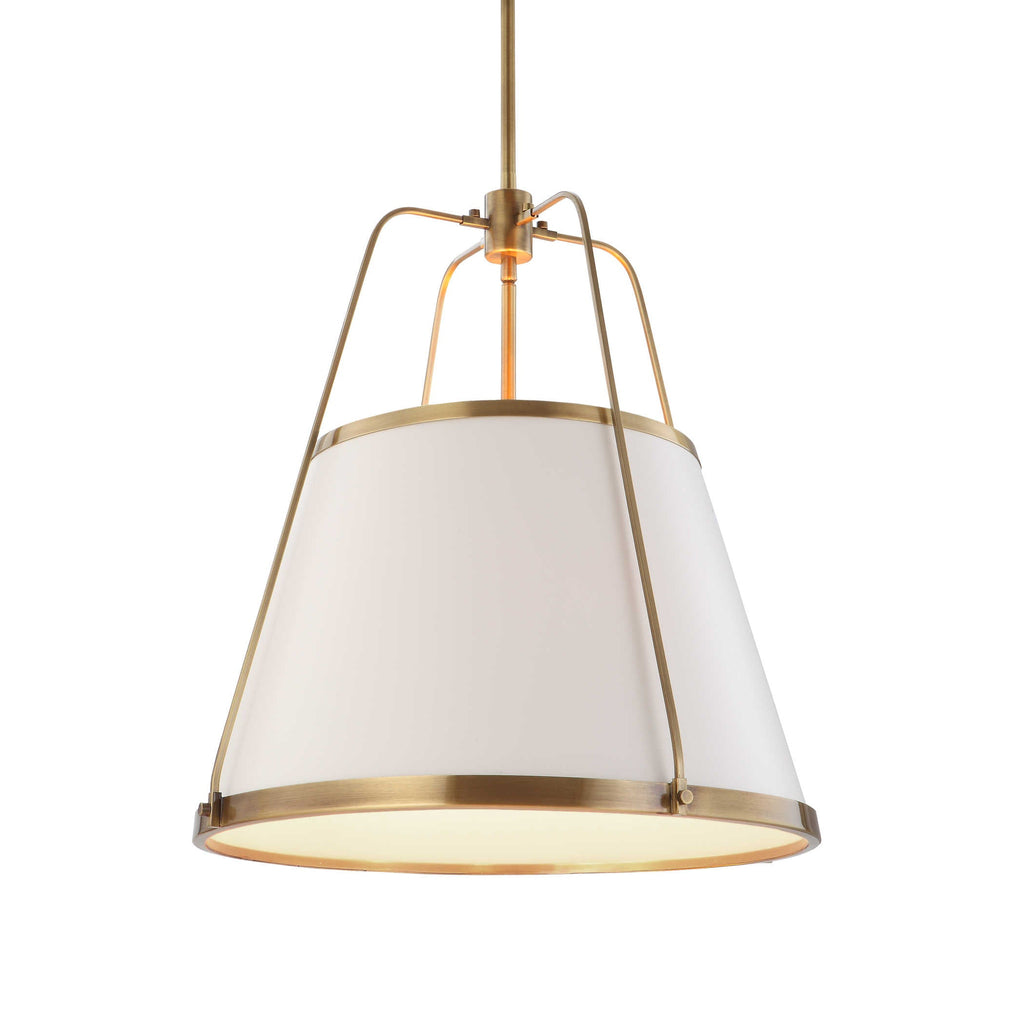 Leather Classic, 4 Light Pendant, White