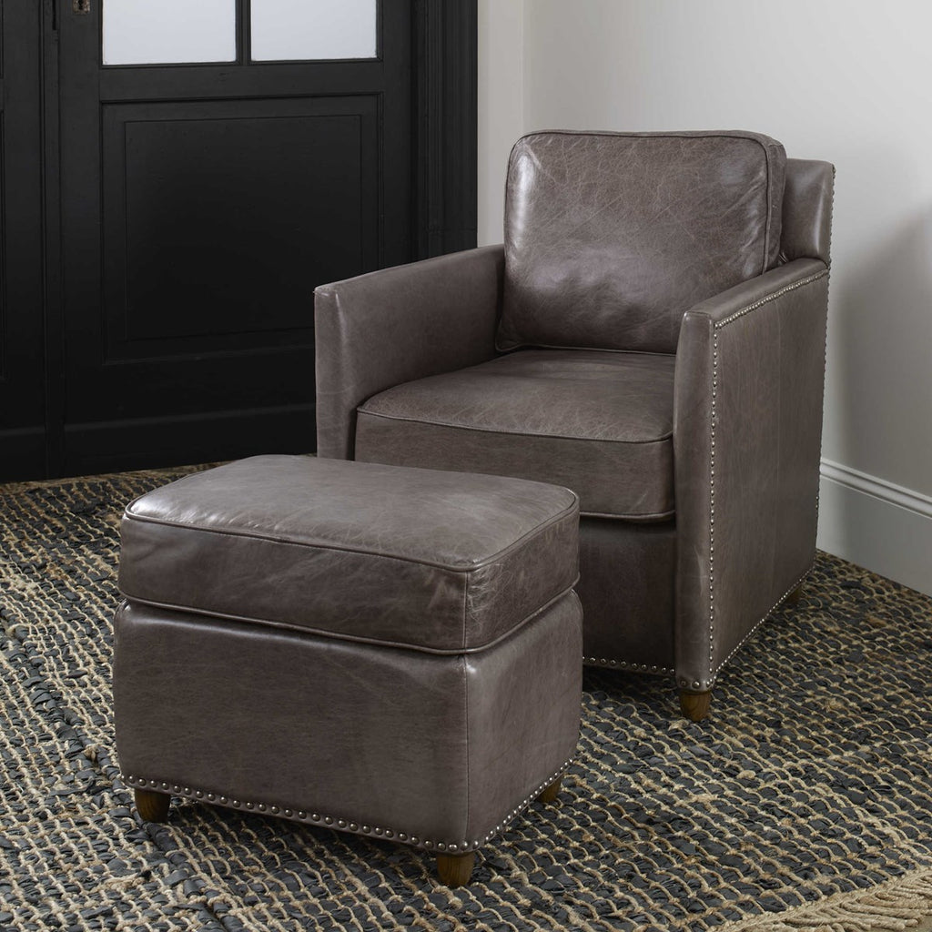 Roosevelt Rectangle Ottoman - Smoke