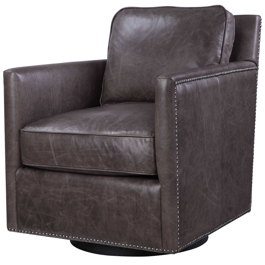 Roosevelt Swivel Chair, Smoke