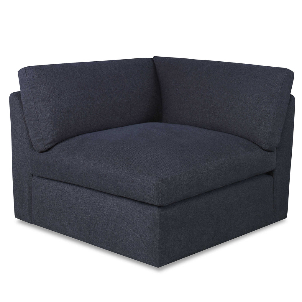 Slope Sofa Sectional, Corner Chair, Indigo Twill