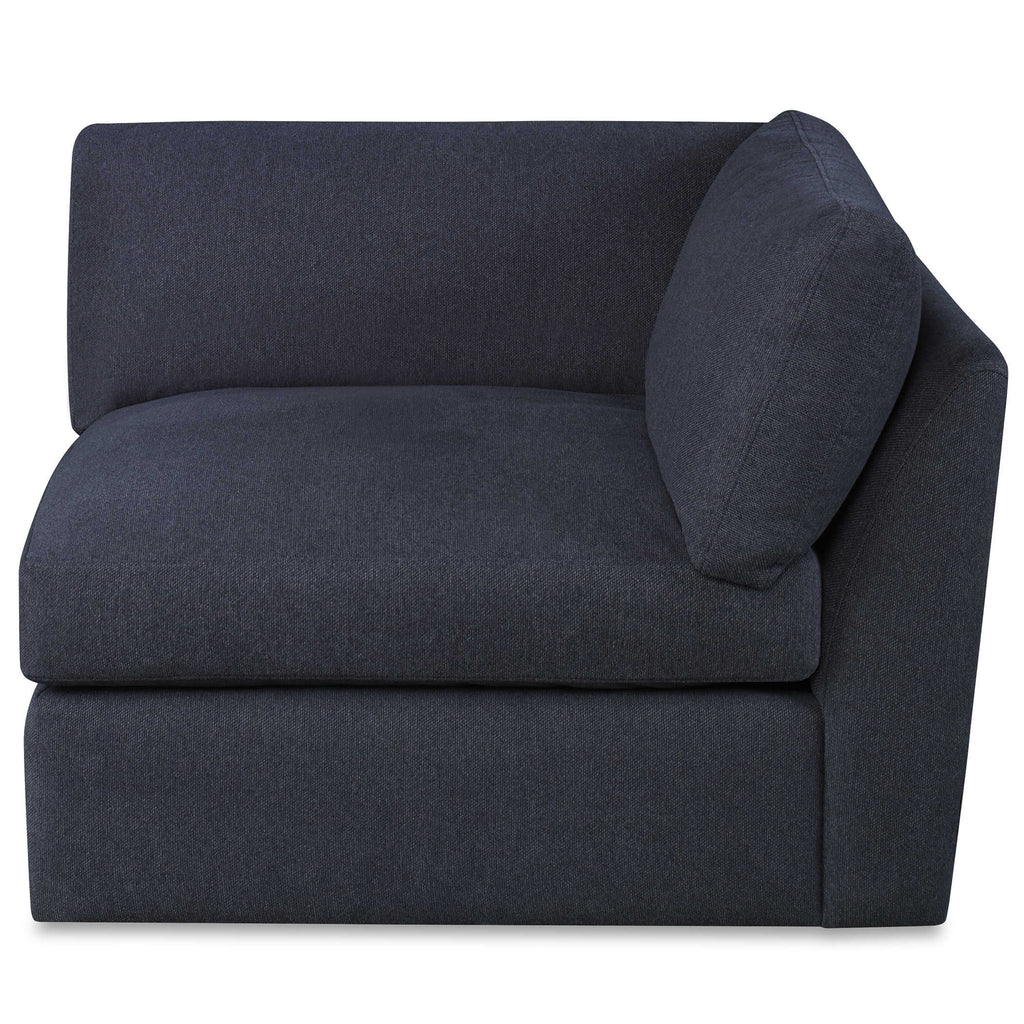 Slope Sofa Sectional, Corner Chair, Indigo Twill