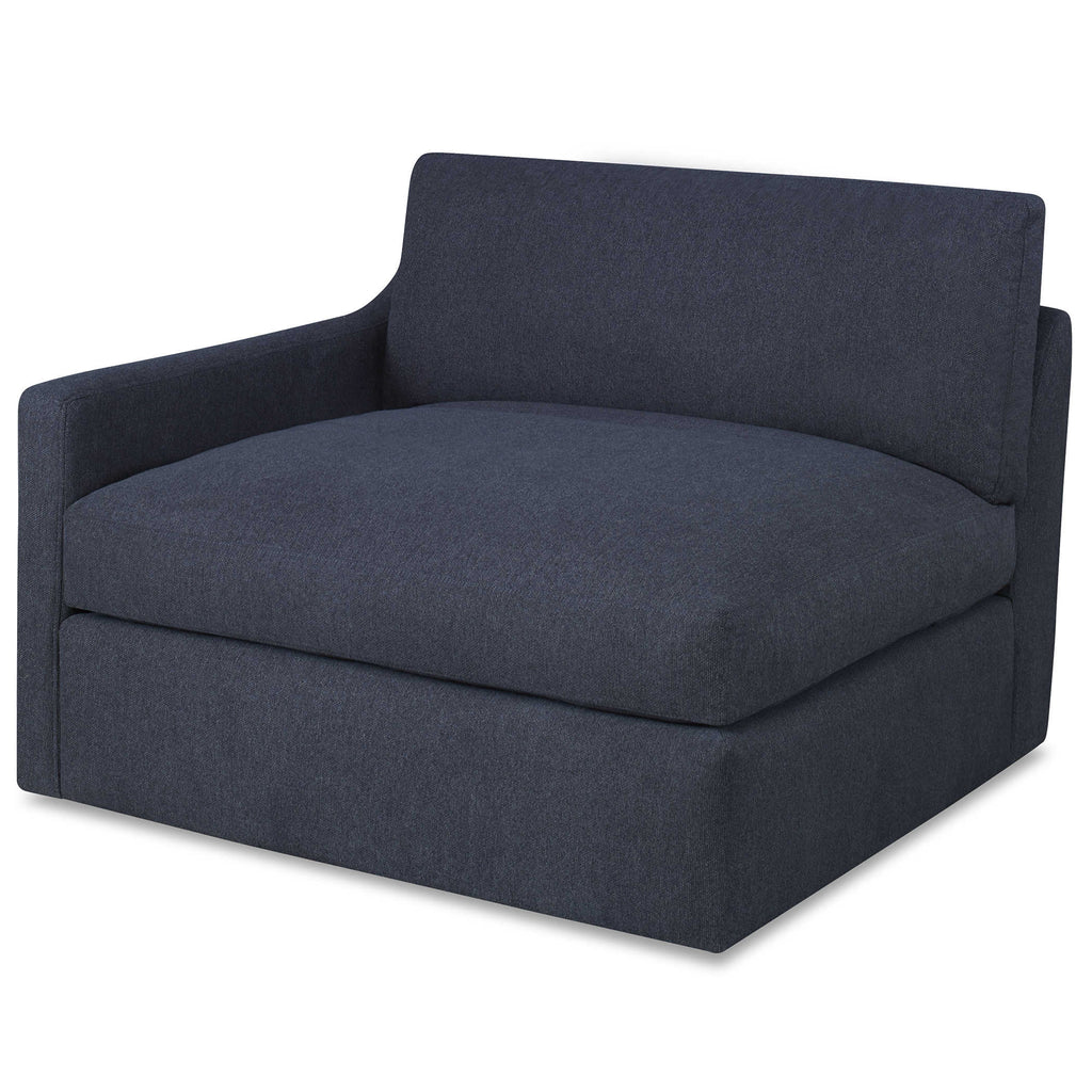 Slope Sofa Sectional, Left Arm Facing Chair, Indigo Twill