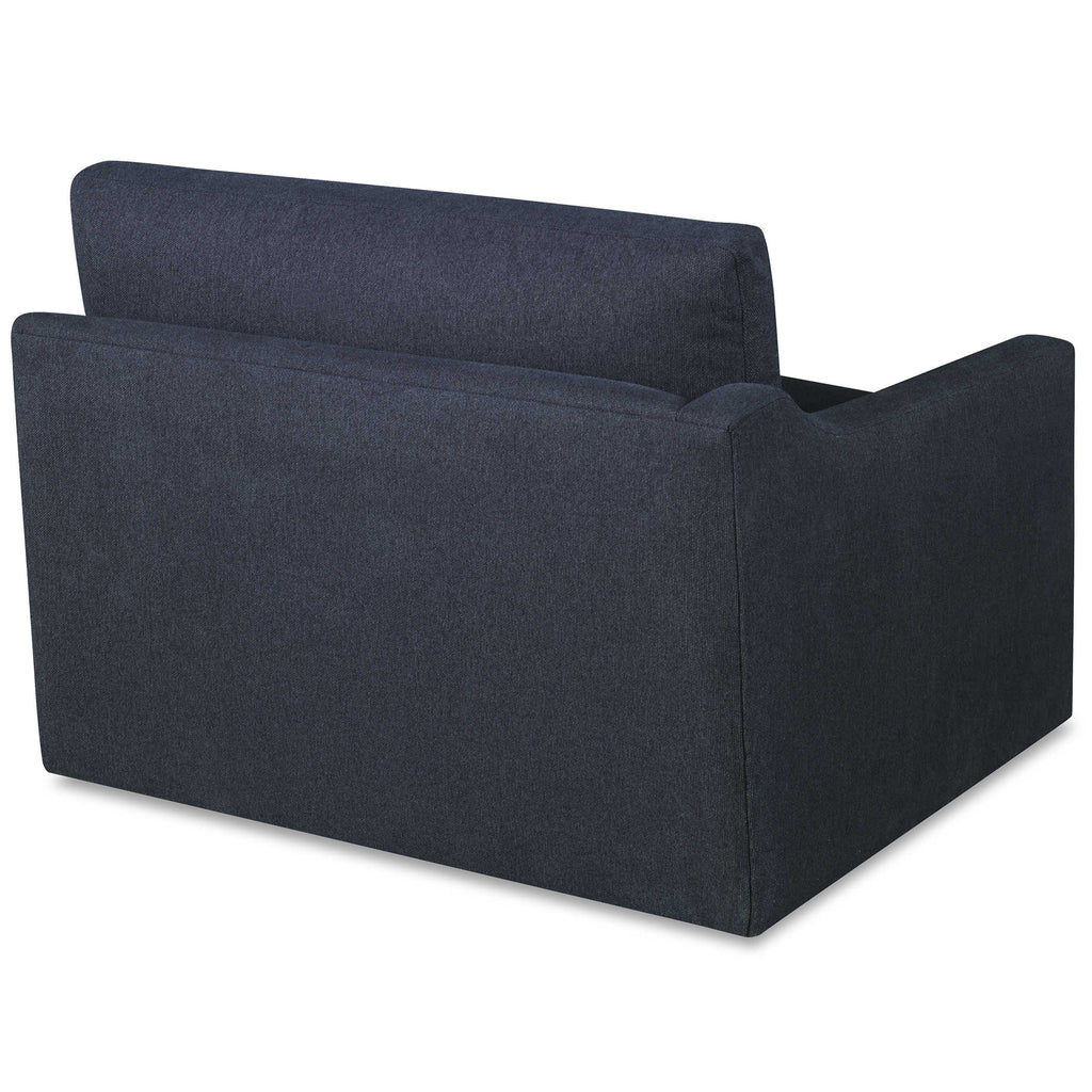 Slope Sofa Sectional, Left Arm Facing Chair, Indigo Twill