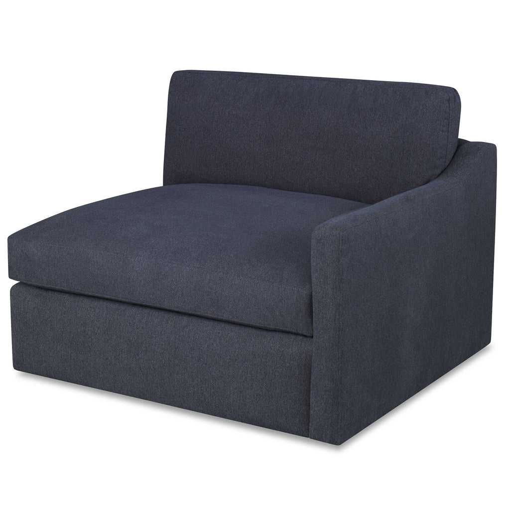 Slope Sofa Sectional, Right Arm Facing Chair, Indigo Twill