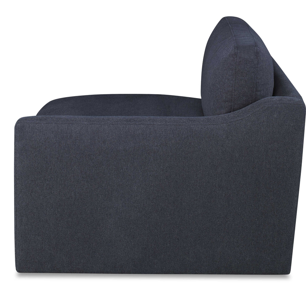 Slope Sofa Sectional, Right Arm Facing Chair, Indigo Twill