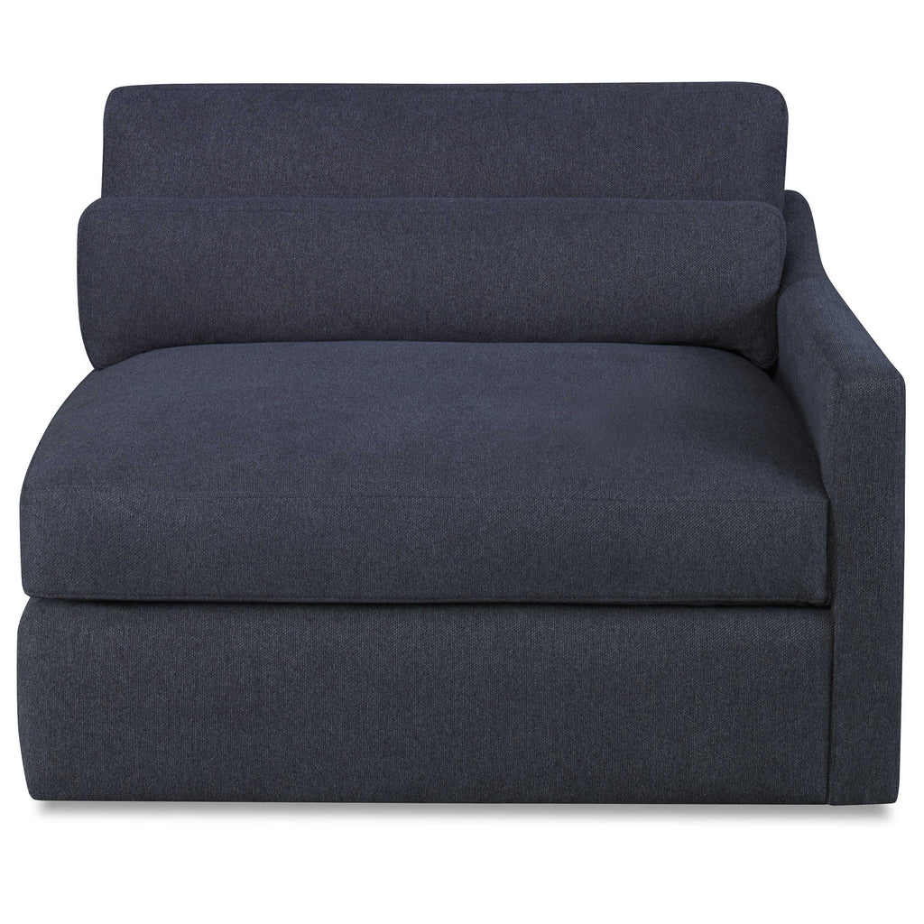 Slope Sofa Sectional, Right Arm Facing Chair, Indigo Twill