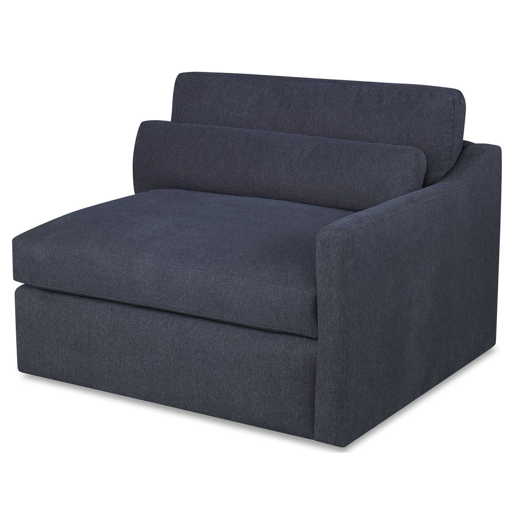 Slope Sofa Sectional, Right Arm Facing Chair, Indigo Twill