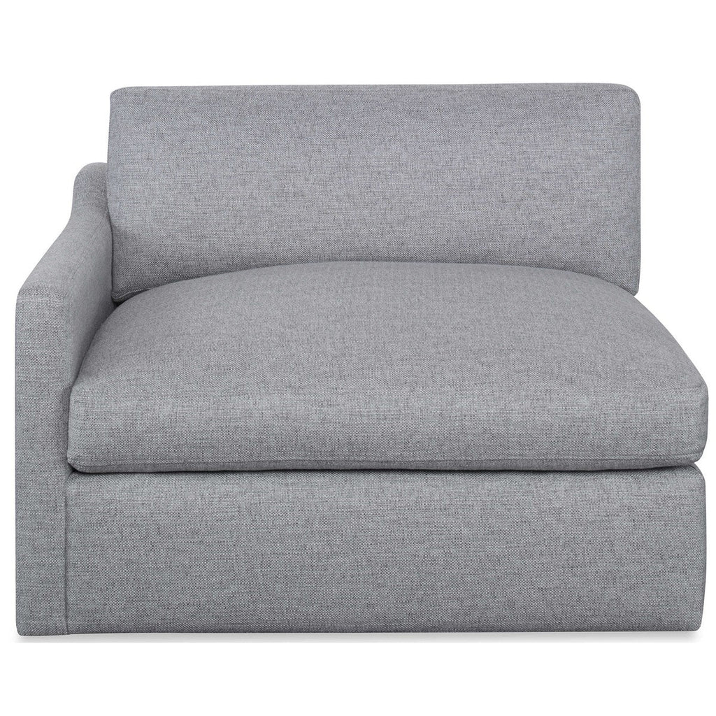 Slope Sofa Sectional, Left Arm Facing Chair, Pewter Basketweave