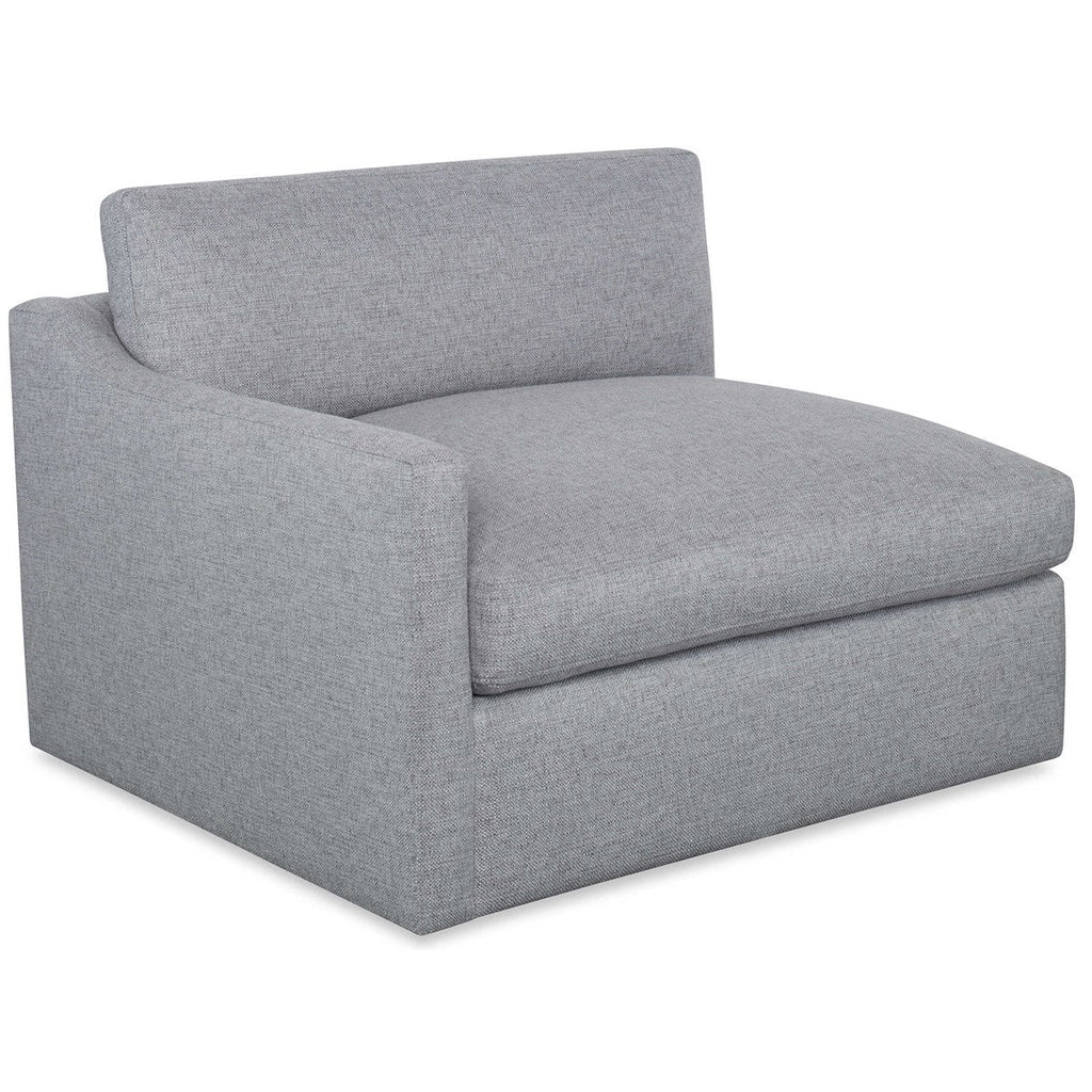 Slope Sofa Sectional, Left Arm Facing Chair, Pewter Basketweave