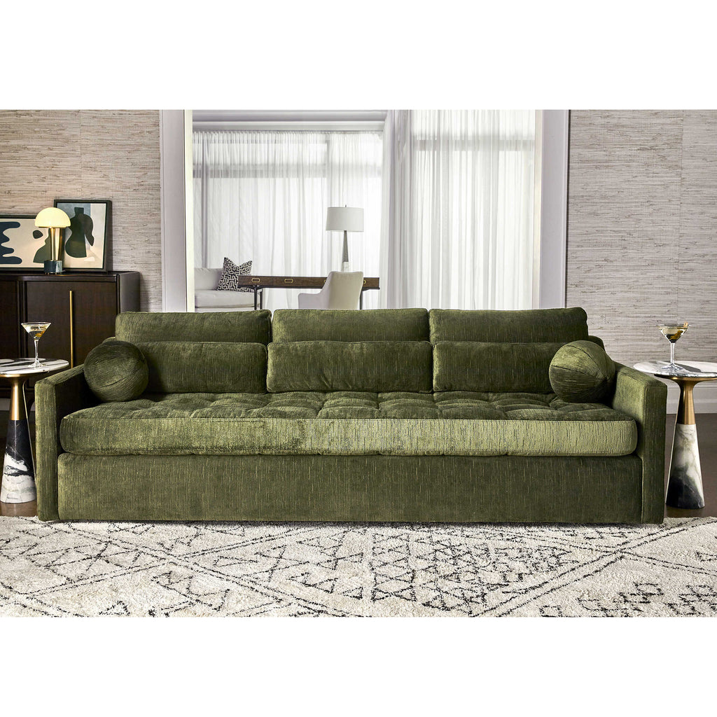 SLOPE 90 INCH SOFA - MARTINI OLIVE ANTIQUE VELVET