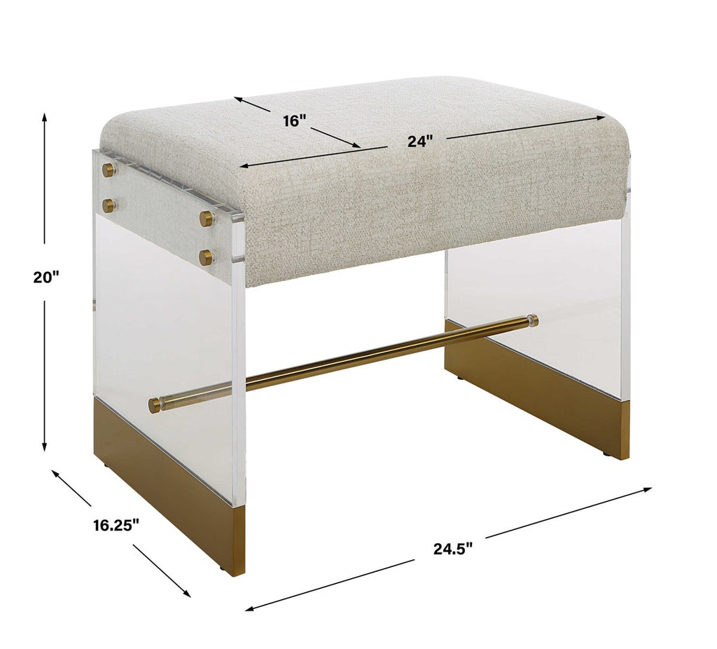 Apparition Small Bench - Ecru