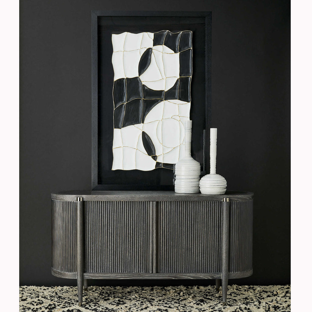 Tambour Cabinet - Black Ceruse