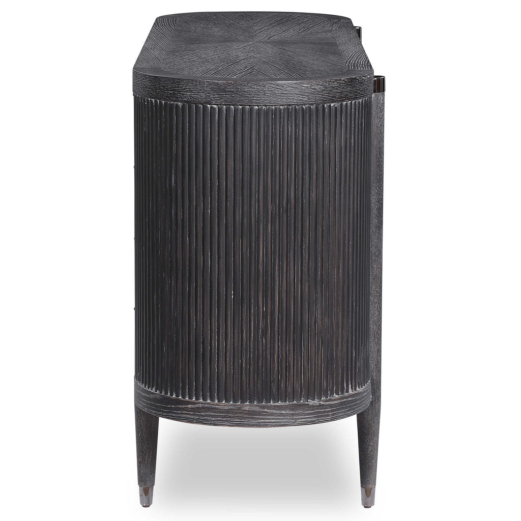 Tambour Cabinet - Black Ceruse