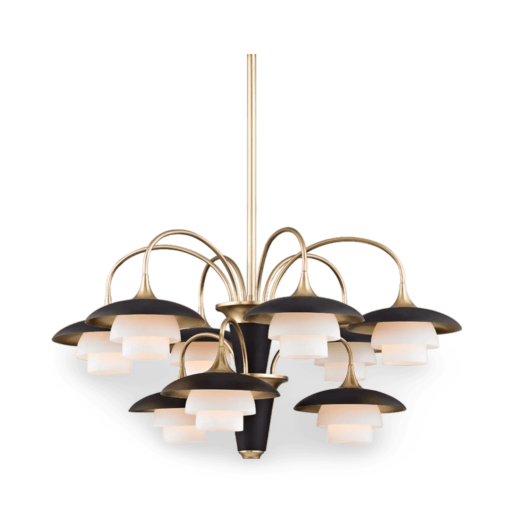 Barron Chandelier 15" - Aged Brass