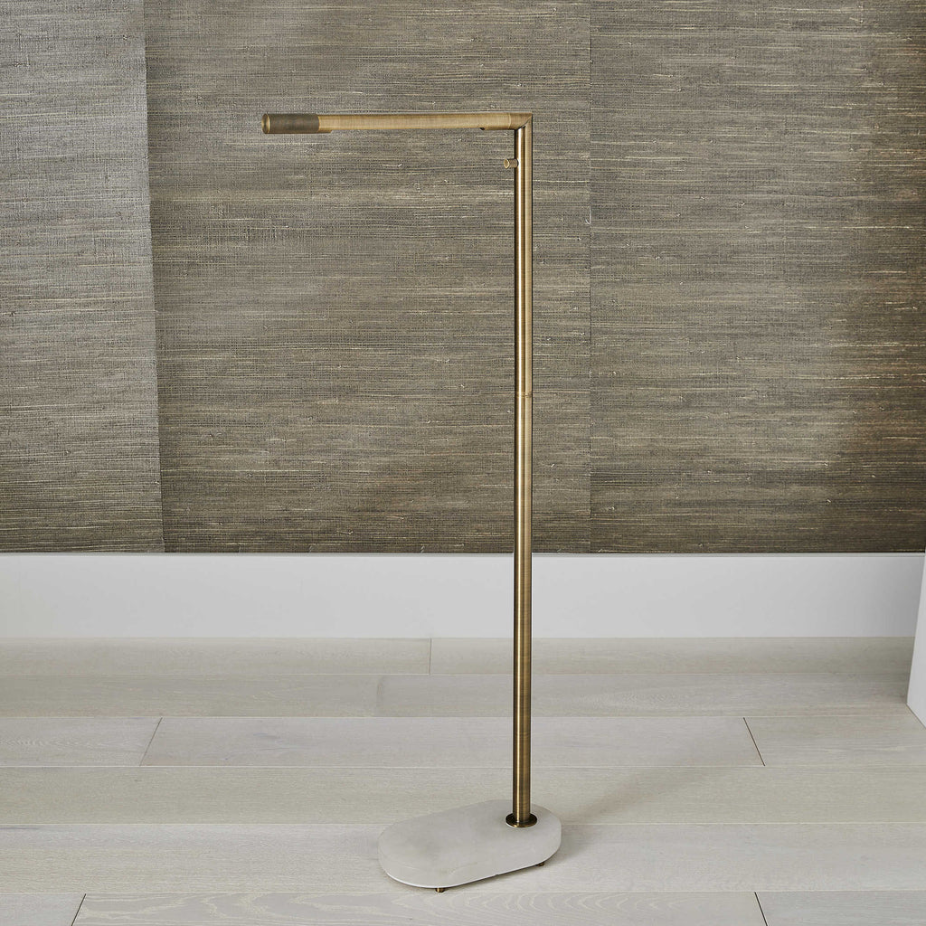 Highlight Floor Lamp, Antique Brass