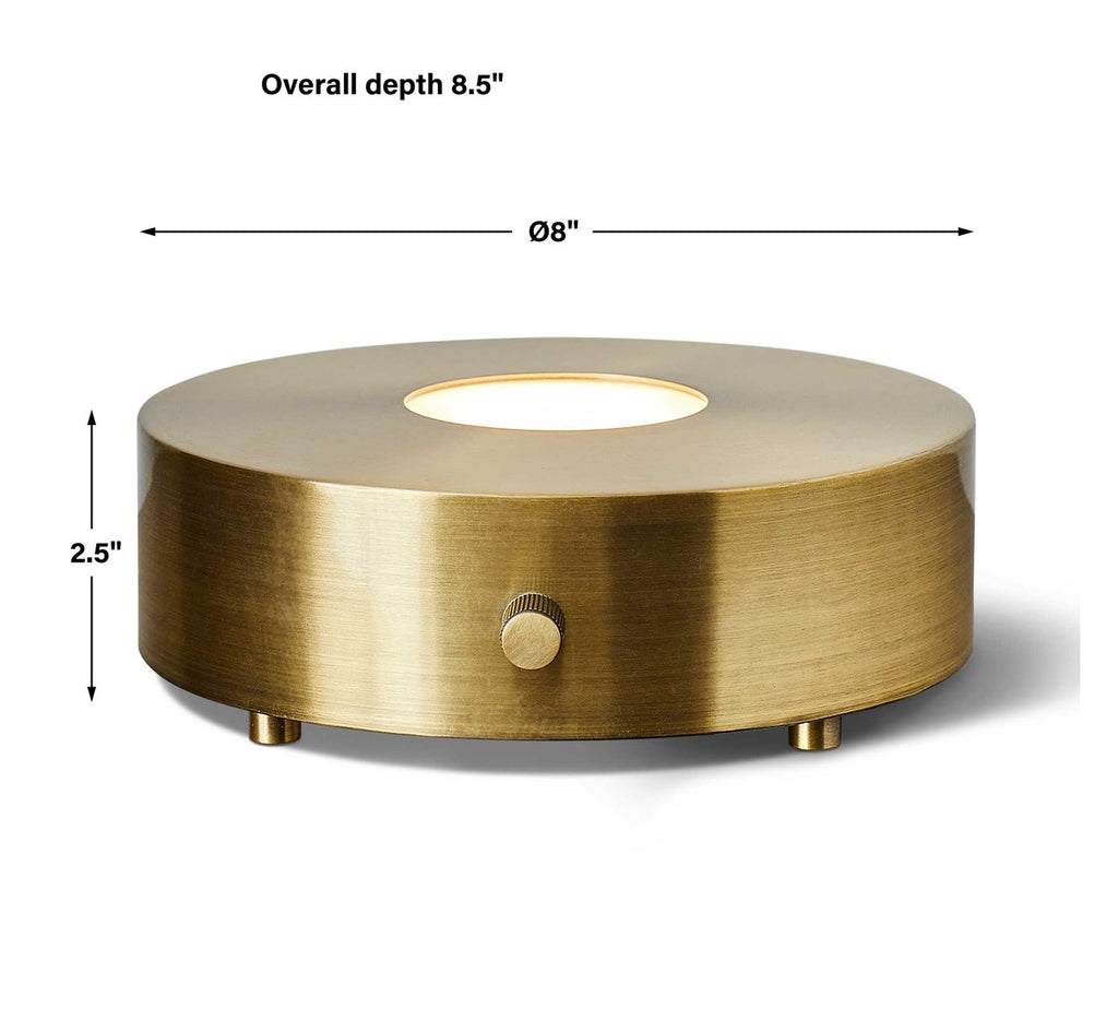 Lighted Plateau Lamp, Brass