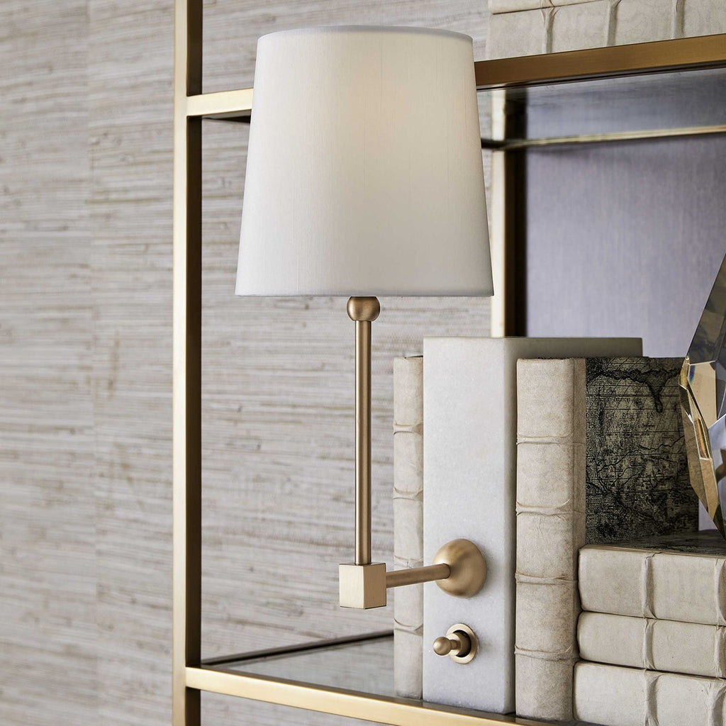 On a Shelf Mini Lamp - White Marble, Brass