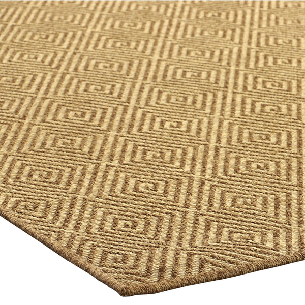 70's style jute rug with designer pricing