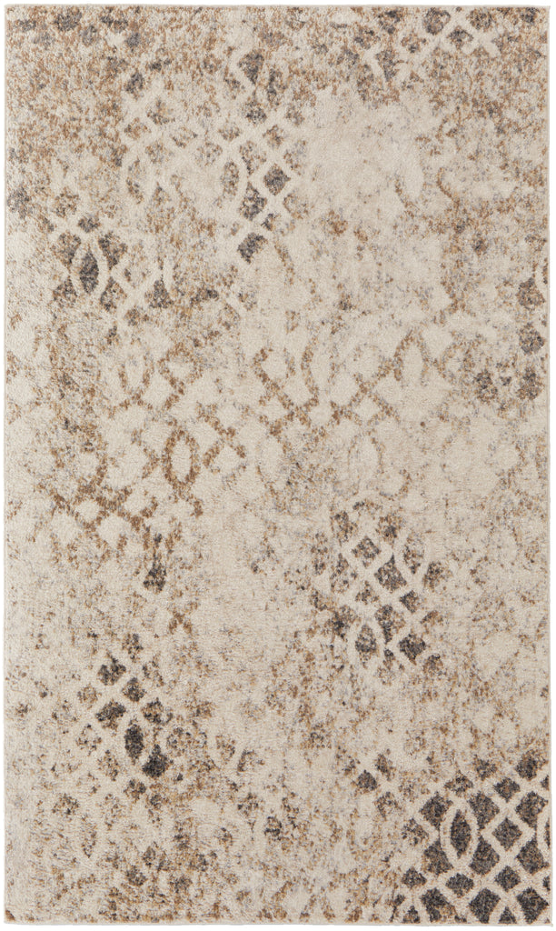 Camellia Transitional Abstract Ivory Gray Area Rug (8' x 10')