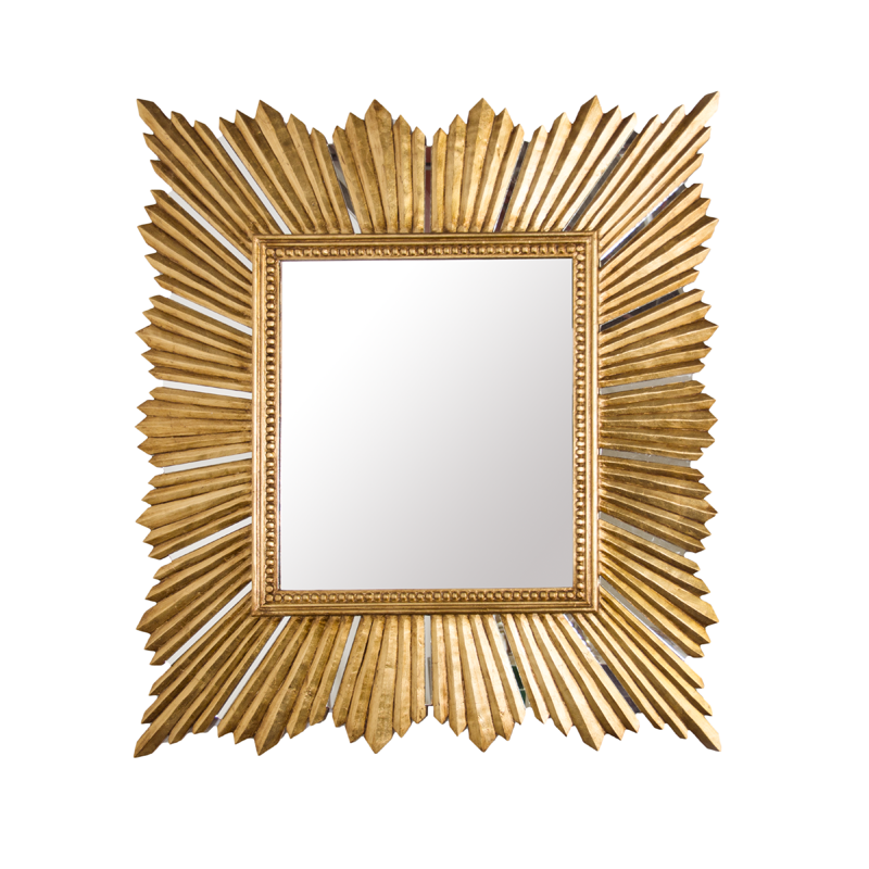 Extra Large Raymond Mirror In Gold Leaf