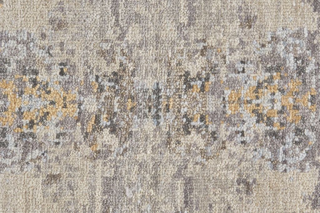 Dalia Modern Distressed Ivory Gold Blue Area Rug (8'6" x 11'6")