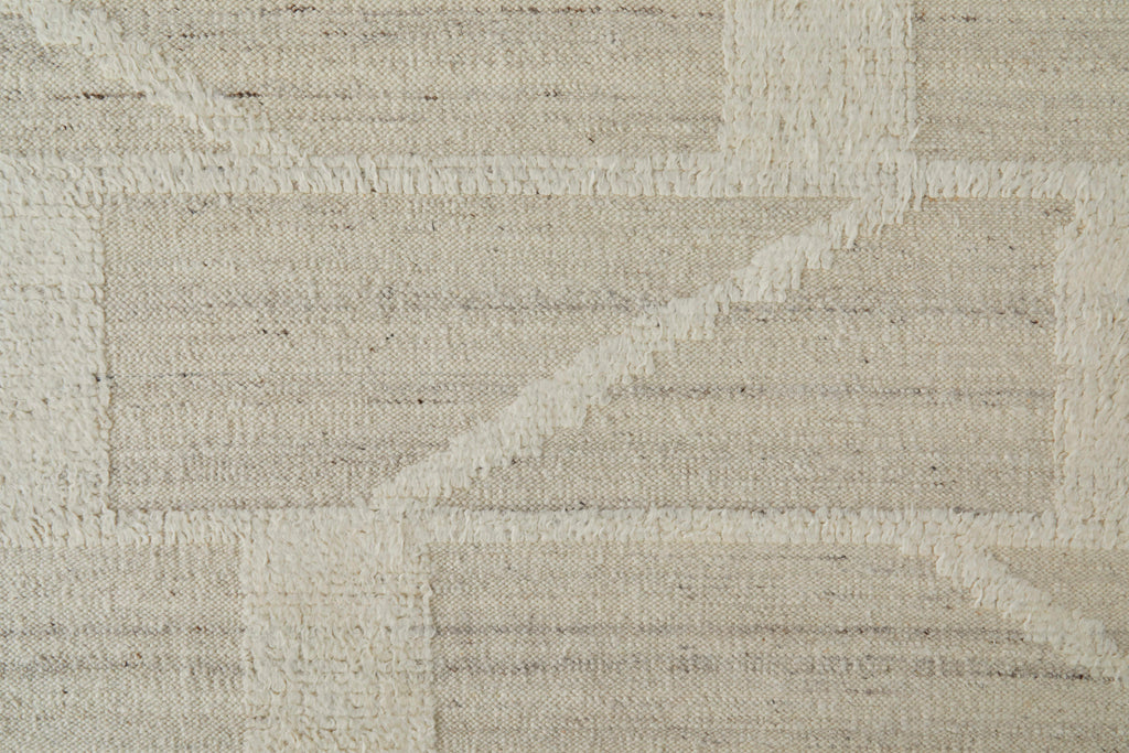 Ashby Transitional Geometric Tan Ivory Area Rug (9'6" x 13'6")