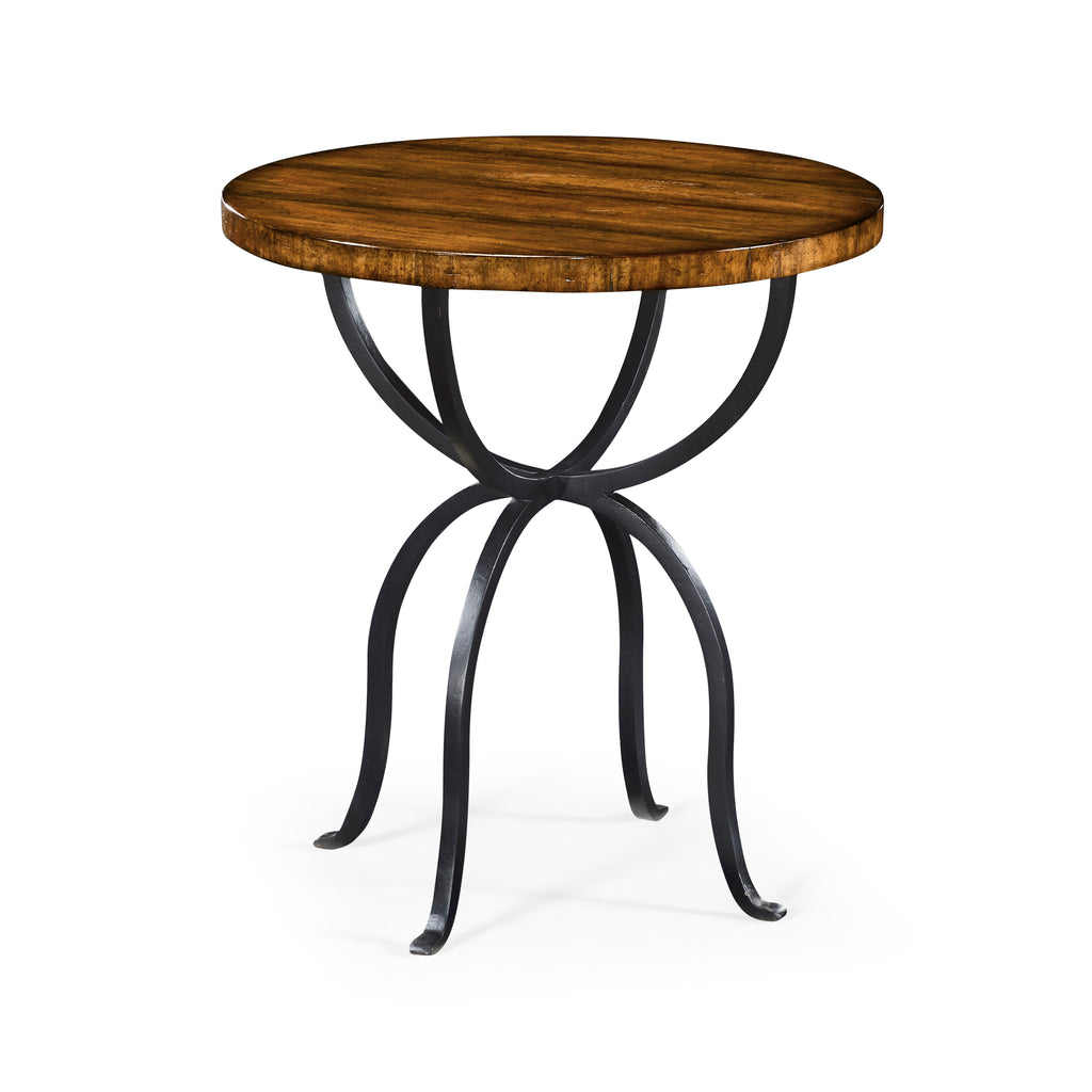 Casual Accents Country Walnut Iron Base End Table