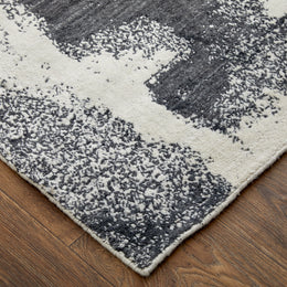 Coda Modern Abstract Black White Area Rug (3'6" x 5'6" / Pattern 1)