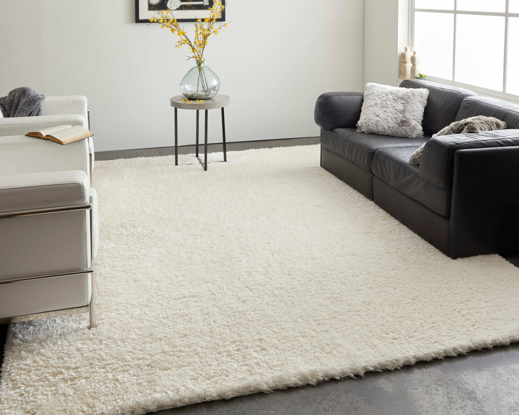 Darian Modern Solid White Area Rug (2' x 3')