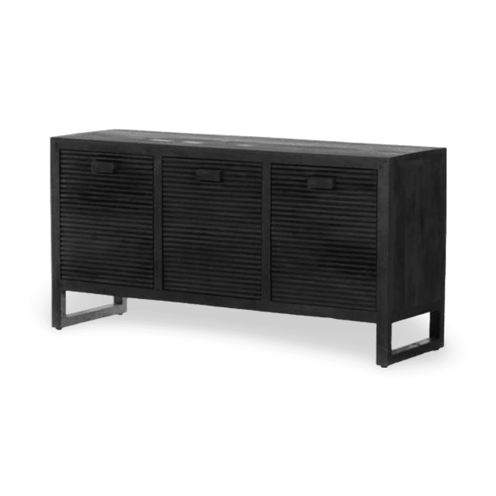 Lorne Media Console-Dark Reeded Totem