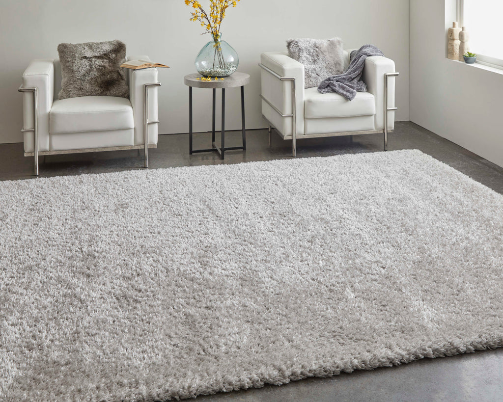 Darian Modern Solid Silver Gray Area Rug (5' x 8')