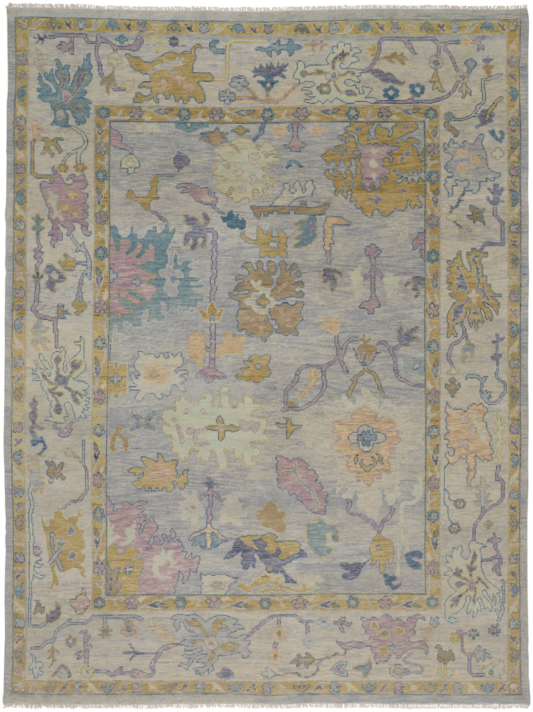 Karina Traditional Persian Gray Purple Gold Area Rug (12' x 15')