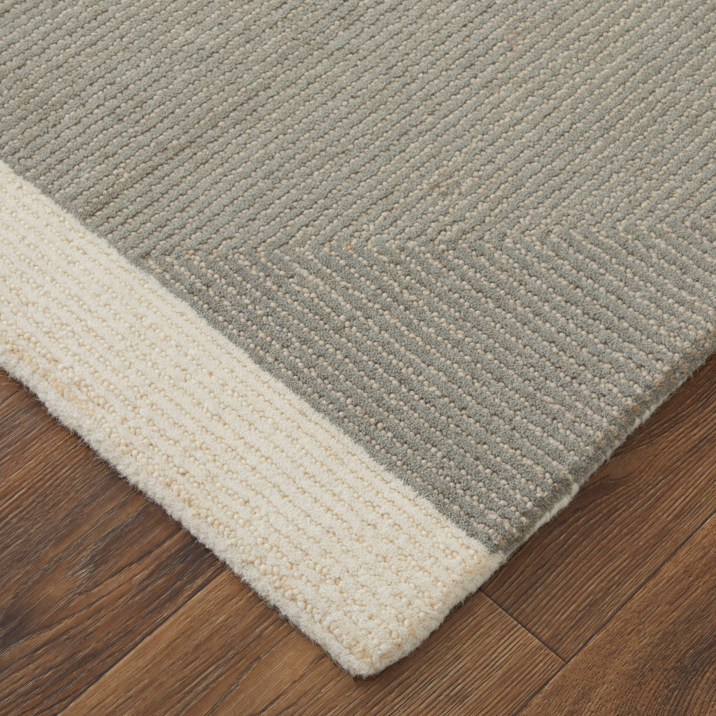 Maguire Transitional Abstract Taupe Black Area Rug (3'6" x 5'6")