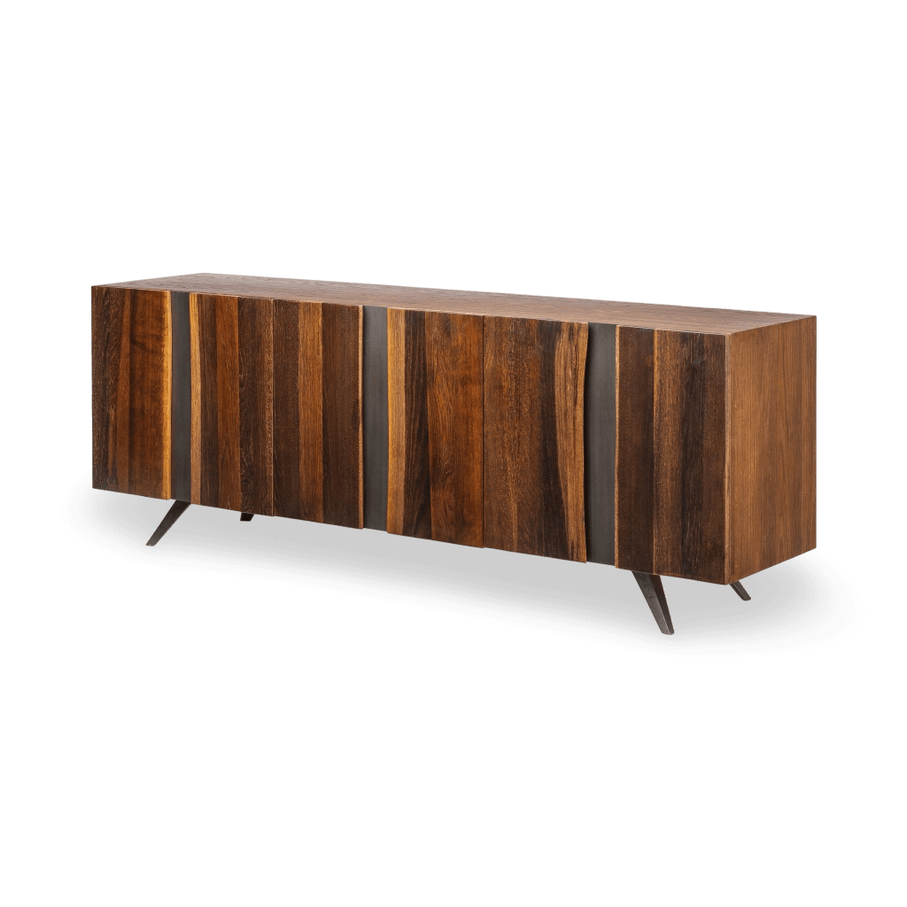 Vega Vertical Sideboard Cabinet - Seared with Seared Veneer Cabinet